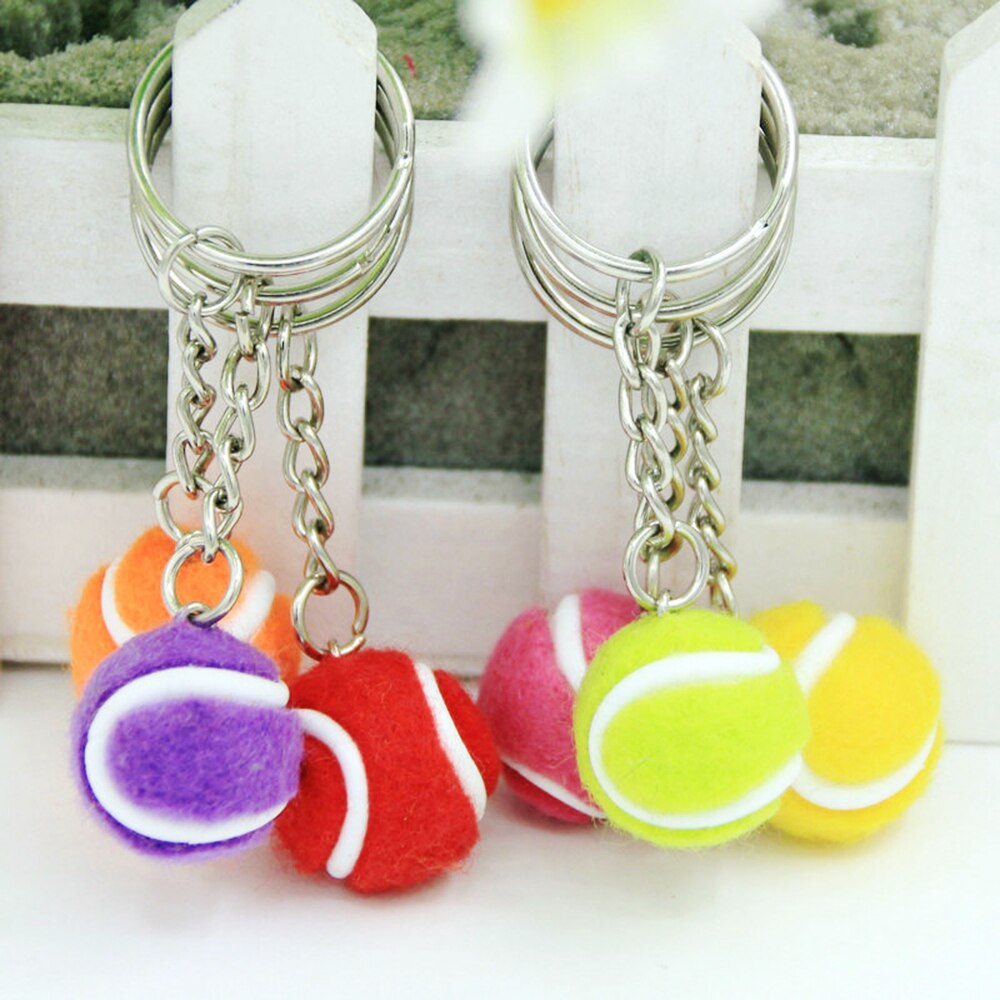 Tennis Racket Keychain - Cute Sport Mini Keychain car Pendant Keyring Sports Key Chain Bag Pendant Figure Charms Key Chains