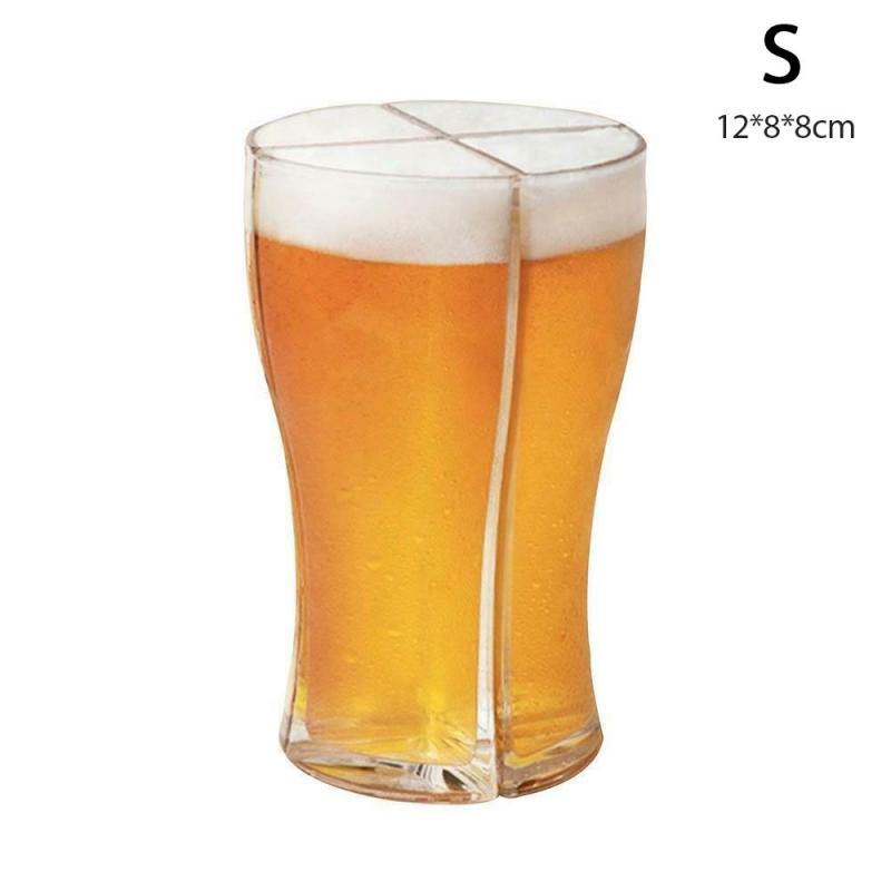 Beer Glasses 4 In 1 Acrylic Plastic Material Beer Mug Super Schooner Funny Acrylic Glass Beer Mugs Set Glass Cup Stein: S