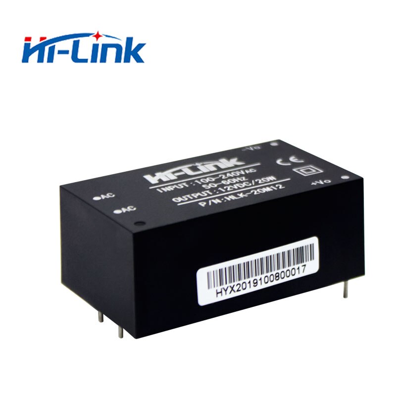 5 stk/parti hei-link hlk -20 m 12 220v 12v 20w ac dc kompakt isolert trinn ned strømforsyningsmodul