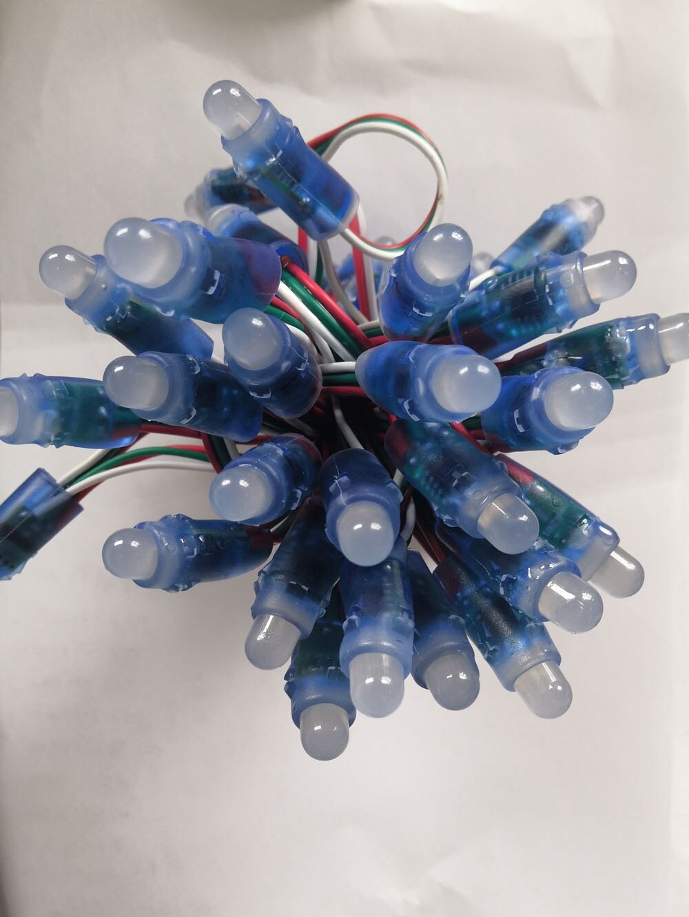 5v 50pcs12mm Full Color LED Pixel WS2811 Light Module IP65 waterproof RGB Color 2811 IC Digital LED Christmas Light
