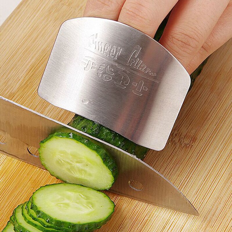 Stainless Steel Kitchen Accessories Vegetable Finger Guard Protector Gadgets For Personal Hand Safe Easy Cutting Cooking Tools