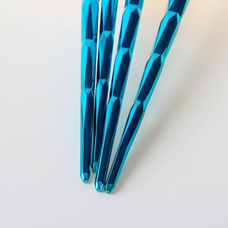 4 stuks Pro Make-Up Kwasten Eye Wenkbrauw Fan Borstel Met Diamant Concave-convexe Gem Groene Handgrepen Eye Make-Up Kwasten kit