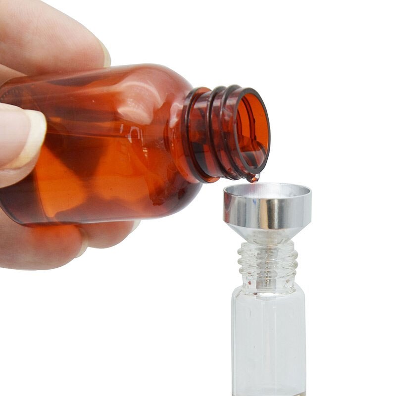 Aluminum Metal Tiny Small Funnel Pipette for Filling with Funnel Minature Funnel for Perfume Atomiser and Essential Oil