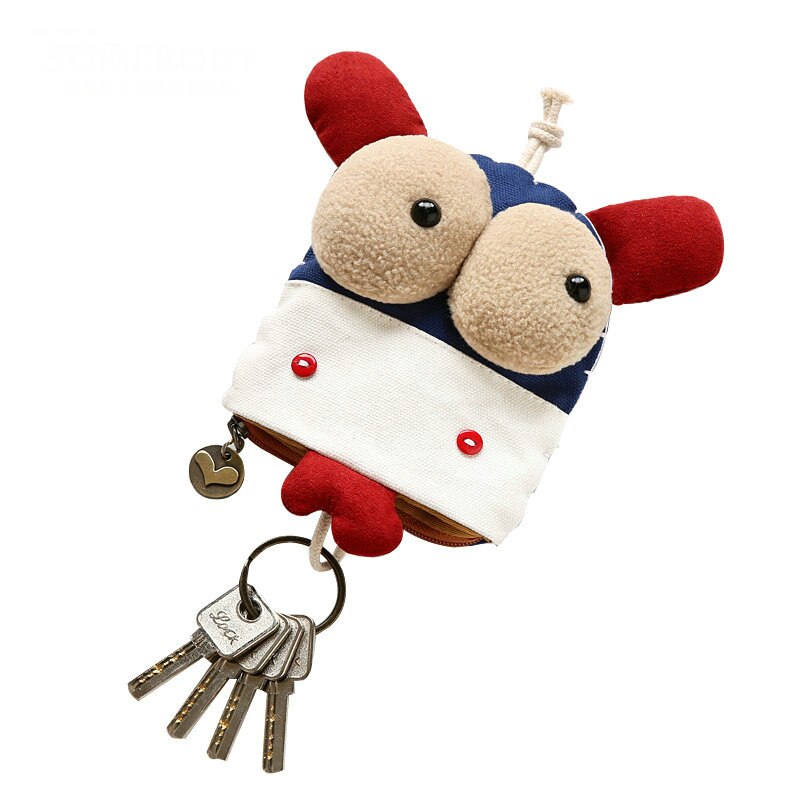 multi-function key bag canvas cute coin bag mini bag cartoon small bag