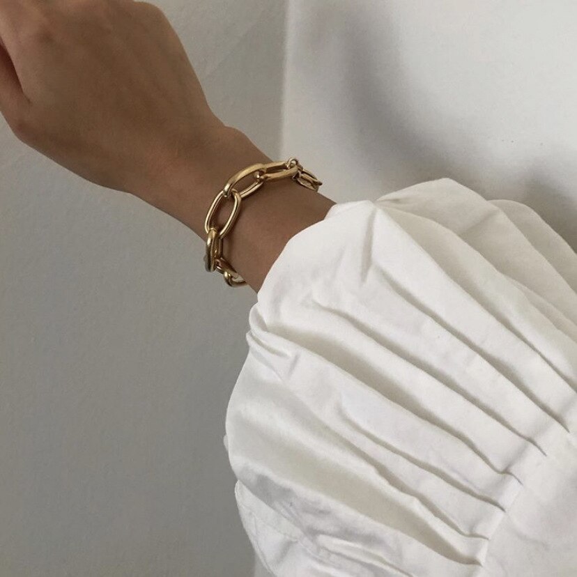 J. Hangke Rustless Roestvrij Staal Armband Voor Vrouwen Werken Partijen Fashiona Accessoires Gouden Sieraden Ketting Armbanden Choker: No.1