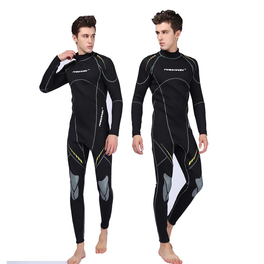 Men's 3mm Neoprene Wetsuit - Full Suit for Scuba Diving, Swimming, Surfing, Kayaking - Thermal Winter Warm Gear