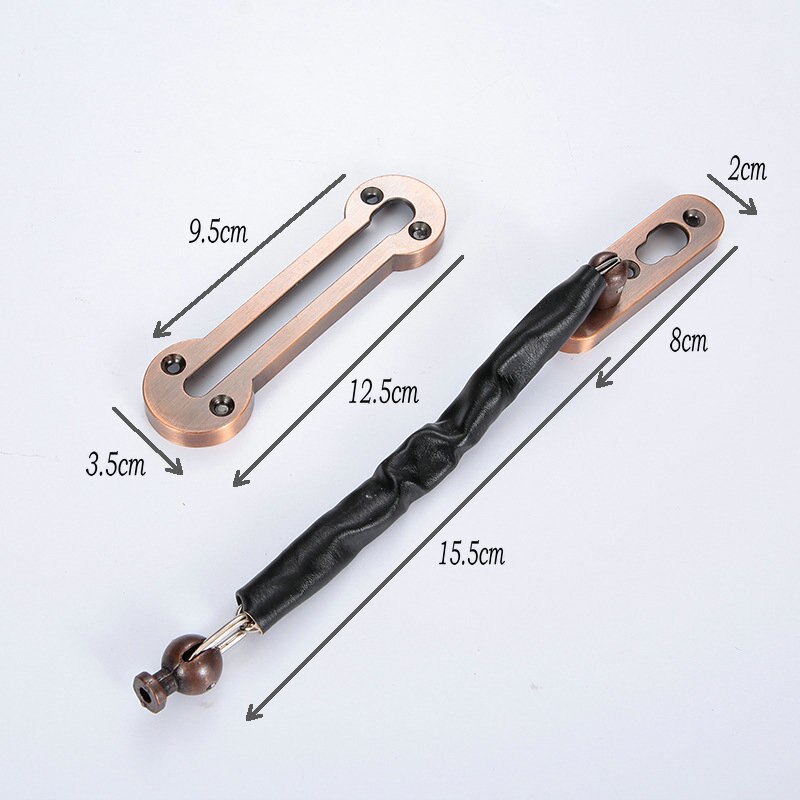 Door Bolts Stainless Steel Home Hotel Room Security Slide Bolt Door Chain Lock Guard Tone Door Bolt 1pc