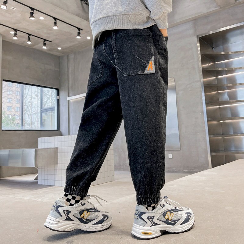 Pantalones vaqueros largos de estilo coreano para niño, ropa deportiva informal de , para primavera y otoño, de 4 a 14 años