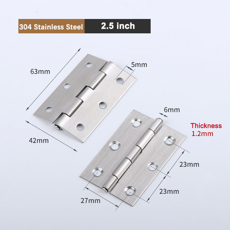 6-20 piezas bisagras de puerta pequeñas 304 acero inoxidable plata muebles para el hogar herrajes para gabinete de Piano con tornillos 1,5 pulgadas 2 pulgadas 2,5 pulgadas 3 pulgadas: 1 pulgada / Negro