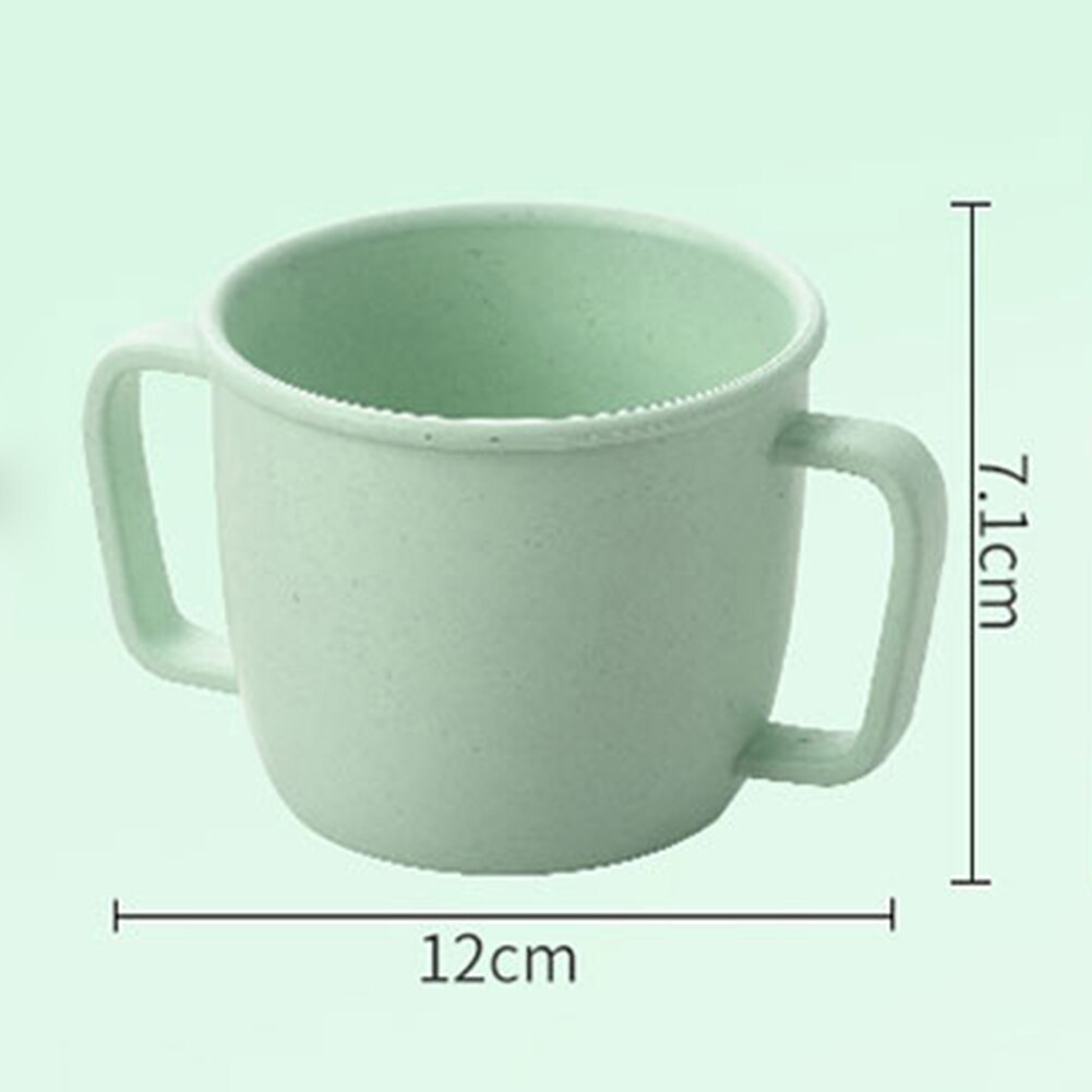 Cor sólida quebrado-resistente confortável prático prático multifuncional lida com copo de escova de dentes bebendo do agregado familiar do bebê