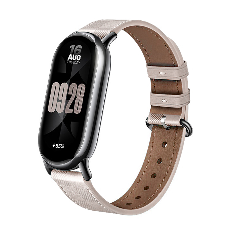 Originalarmband für Xiaomi Mi Band 8 Armbinde Leder Ersatzarmband Miband 8 NFC Nylon Pulseira Mi Band 8 9 Band: Schwarz Grün