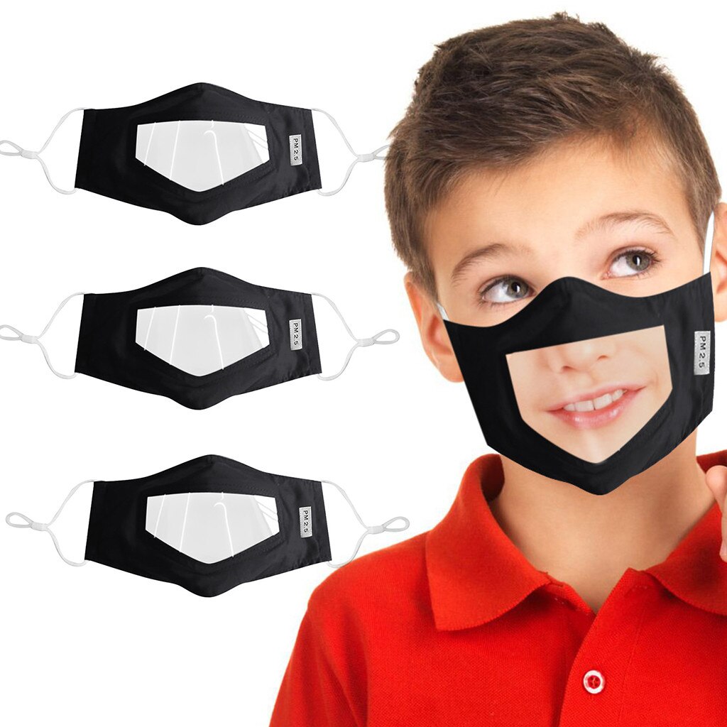 Makss Bambini Bambino Aldult Viso Maks Con Finestra Trasparente Visibile Espressione Per Non Udenti E Problemi Di Udito Mascarillas Masque: A