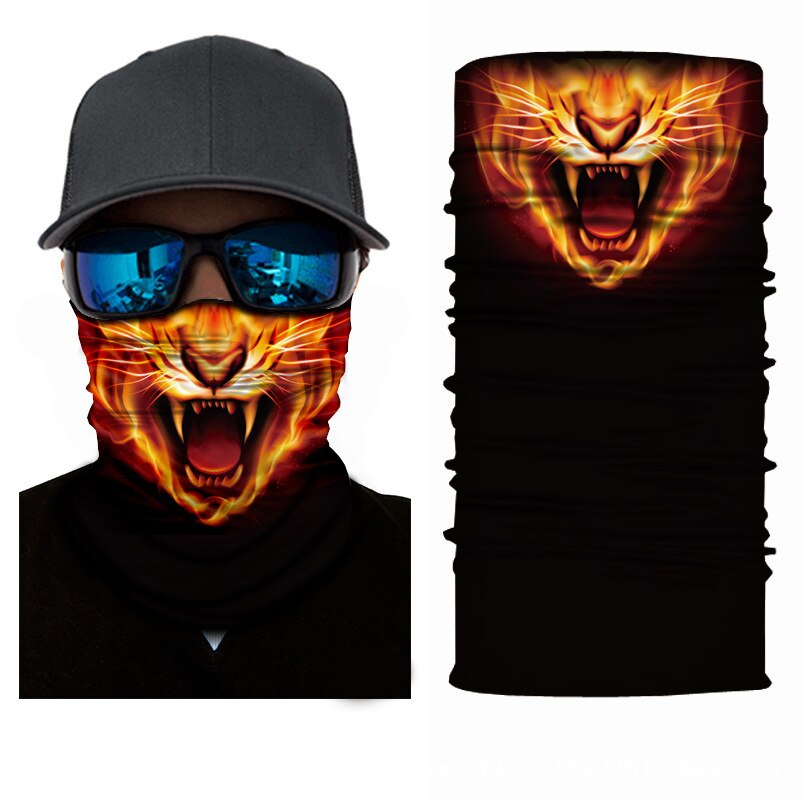 High Elastic 3D Skull Seamless Bandana Cycling Scarf Headwear Face Mask Tube Bike Ski Hiking Magic Bandanas Balaclava Unisex: 03
