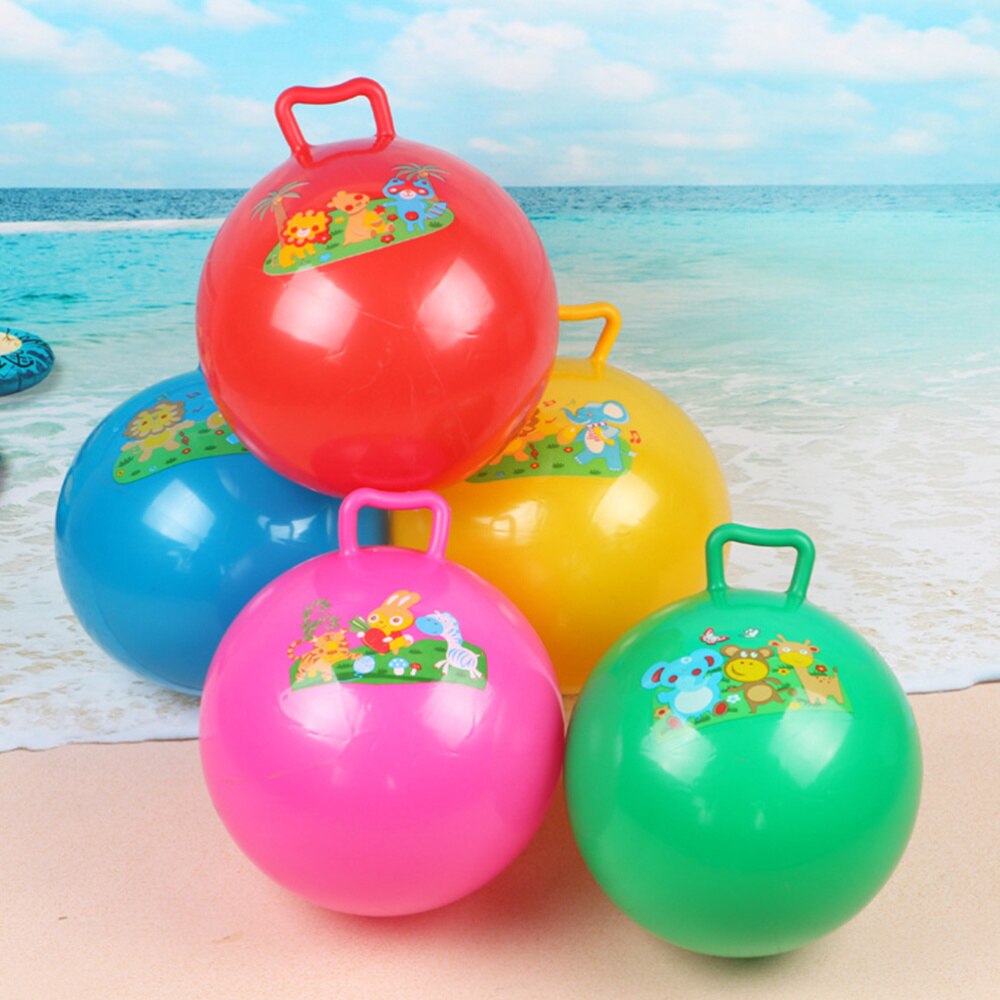 1PC Bounce Ball Inflatable Easy Grab PVC Durable Hopper Ball Jumping Ball Inflatable Hop Ball for Kindergarten