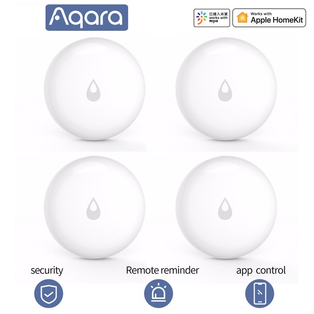 Aqara vandføler alarm vandtæt fugtighed lækage neddypning nedsænkende sensor fjernalarm sikkerhed app til xiaomi smarte hjemmekit