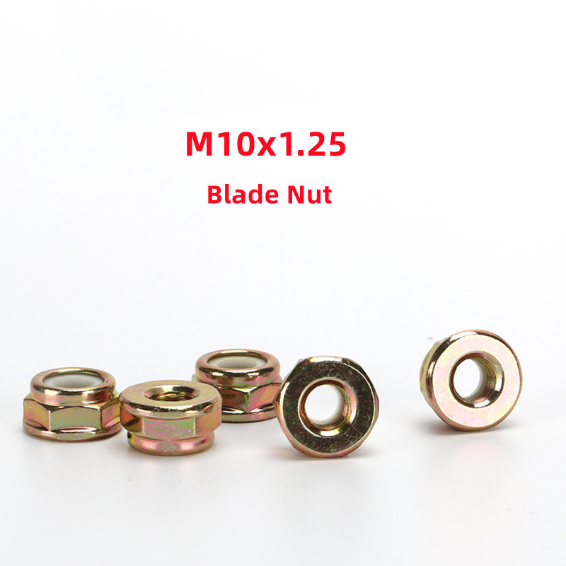 5PCS Universal M10x1.25 LH Thread Blade Nut Garden Lawn Mower Gear Head Cover Nut For Brush Cutter Strimmer Trimmer Parts