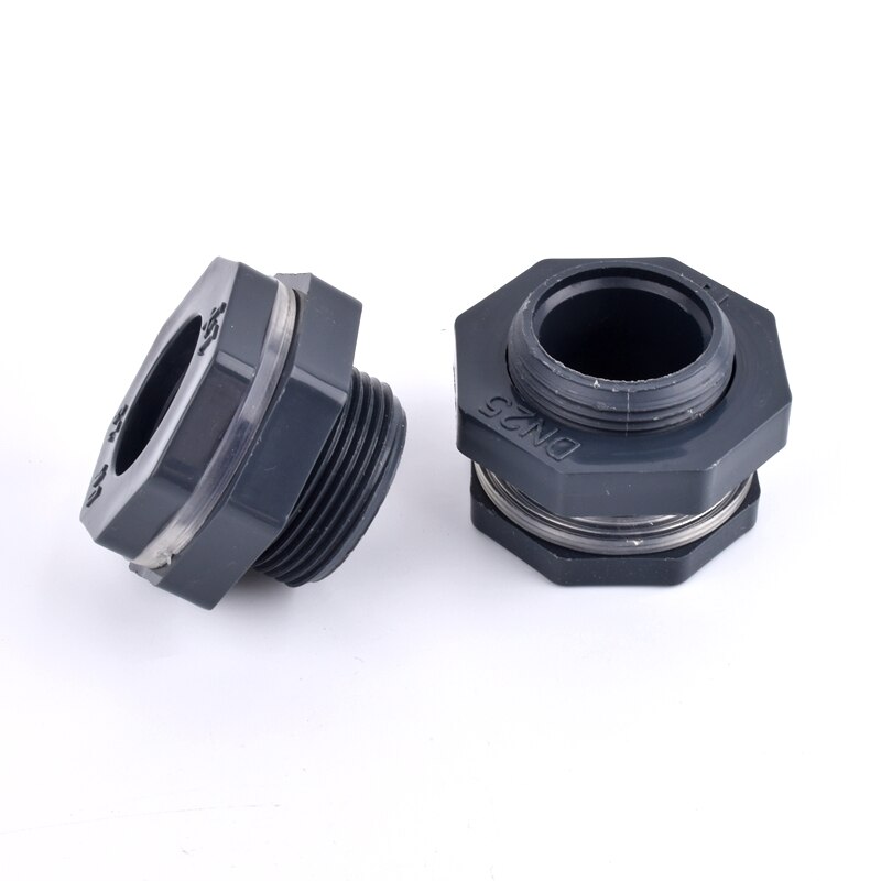 1Pc ID 20~63mm PVC Water Tank Connector Home Aquarium Fish Tank Bulkhead Pipe Joint Water Inlet Outlet Connector Drainage Joint