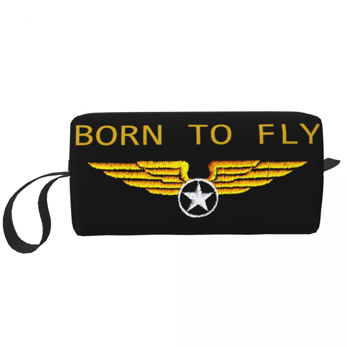 Custom Airbus Fighter Pilot Travel Cosmetic Bag Women Aviation Airplane Toiletry Makeup Organizer Lady Beauty Storage Dopp Kit: MULTI