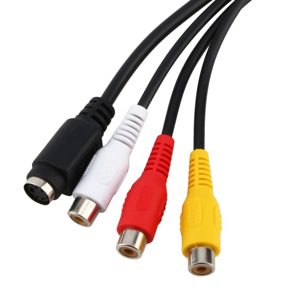 VGA a S-Video 3 RCA hembra convertidor AV TV adaptador de Cable para PC portátil Tablet portátil