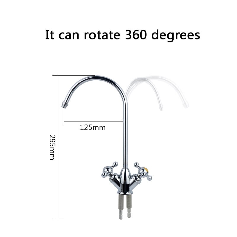 Robinet D'eau Filtrée 3/8'' Robinet D'eau Filtrée 360 Pivotant Chrome Osmose Inverse Ro Filtre Eau Potable Pour Vier De Cuisine Syst Me Filtration