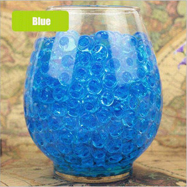 Water crystal soil mud hydrogel gel children's toys water drops potted hydroponic: Blue