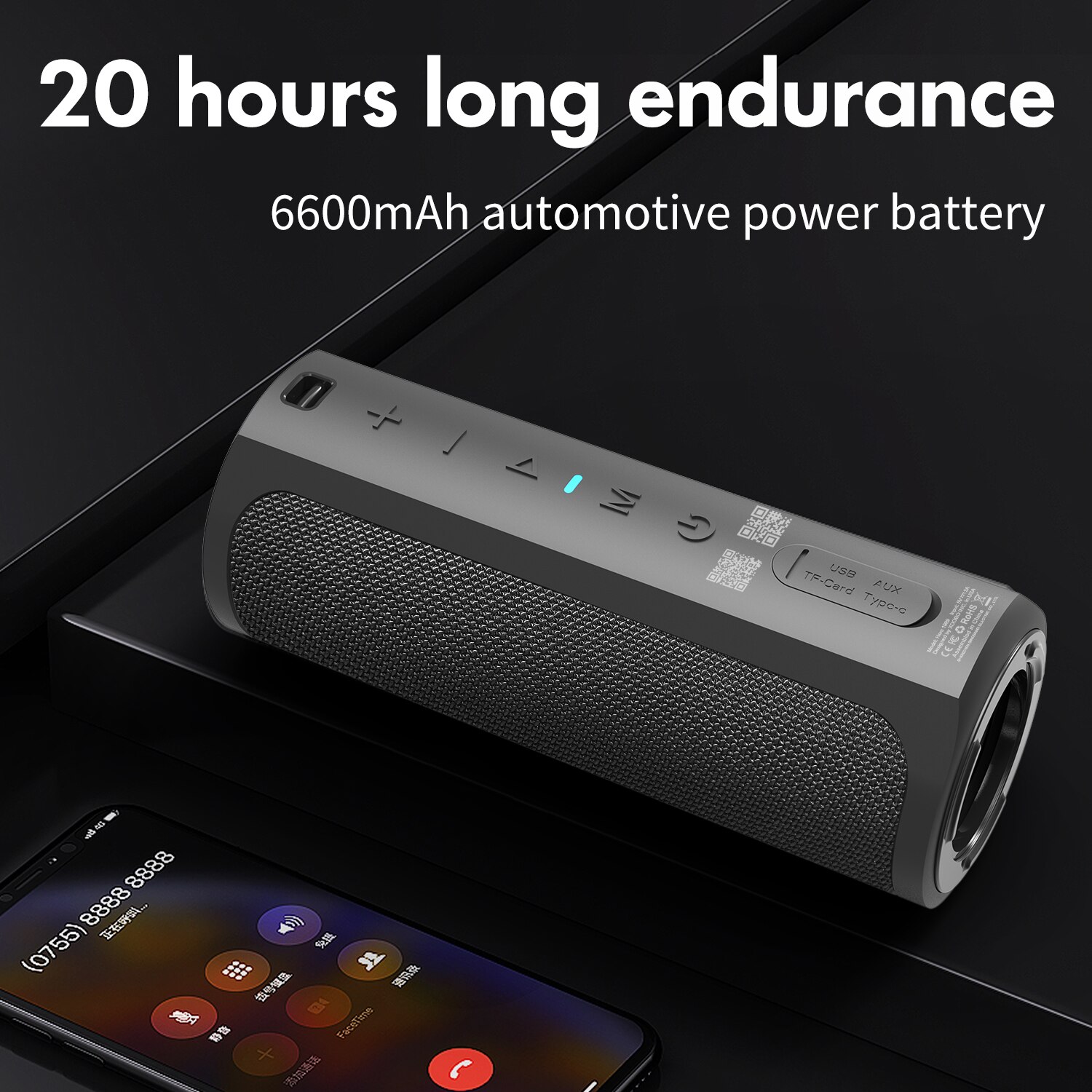 Xdobo Hero 1999 – haut-parleur Portable sans fil, Bluetooth, boîte de son stéréo TWS Boombox TF, Port AUX USB, batterie externe