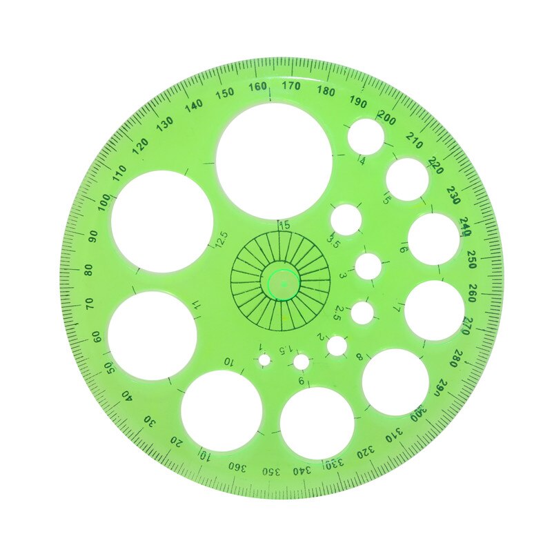 4 pcs Round drawing ruler Student school office multi-function DIY painting template ruler Patchwork rulers