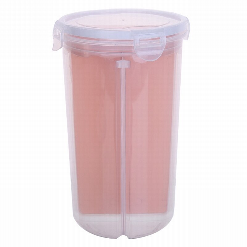 Hoomall 4L Cereal Dispenser Cereal Storage Containers Square Plastic Storage Tanks Kitchen Food Preservation Container: large pink
