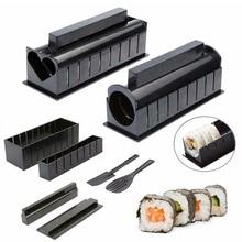 10pcs Sushi Making Kit Sushi Mold Deluxe Edition with Complete Sushi Set DIY Home Sushi Tool: Default Title