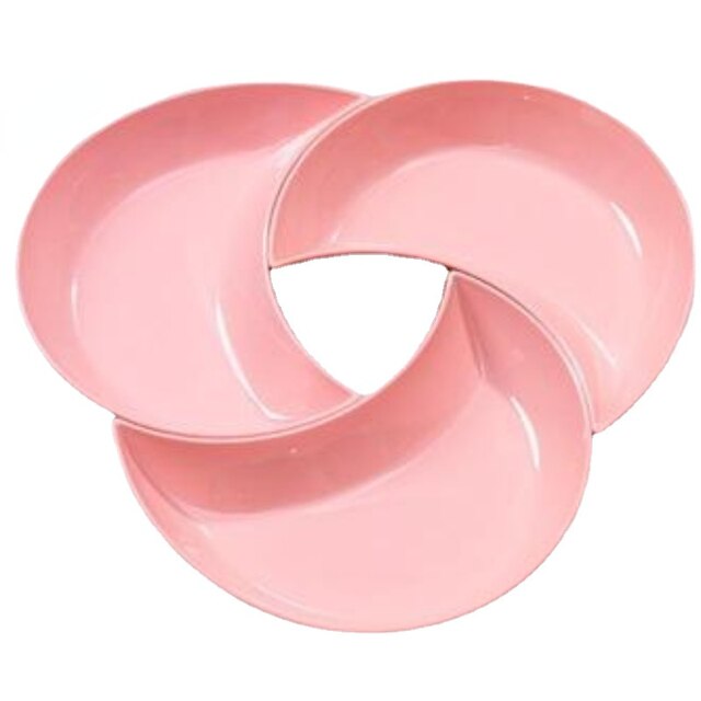 5 Pcs Kitchen Dinner Plates Crescent Shaped White Set Plate Dishes Stackable Food Snack Dinner Dish European Style Platters: C