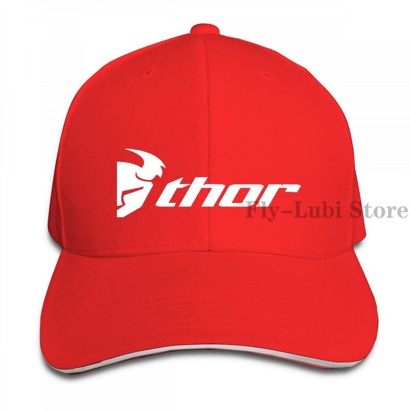 Thor Motocross Baseball cap men women Trucker Hats adjustable cap: 1-Red