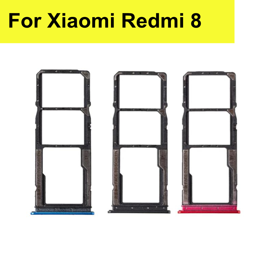 Voor Xiaomi Redmi 8 Sim Card Tray Slot Houder Adapter Socket Reparatie Onderdelen Voor Redmi8 Sim Card Slot Reader Adapter