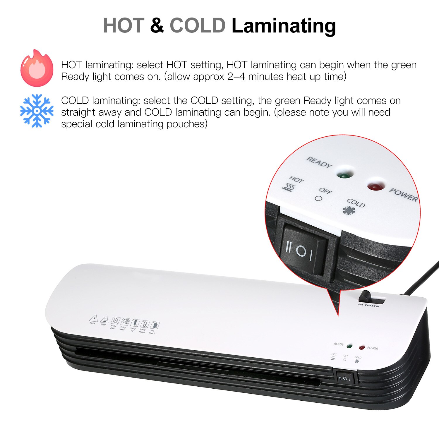 SL299 Laminator Machine Set A4 Size and Cold Lamination 2 Roller System 20 Laminating Pouches Paper Cutter Corner Rounder