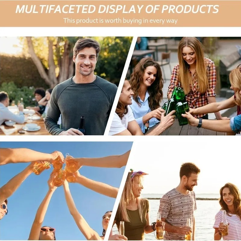 1/10 szt. Okrągłe bambusowe otwieracze robić butelek Przenośny magnes na lodówkę Otwieracz Narzędzie barowe robić domu Kuchnia Barowe upominki Otwieracze robić butelek