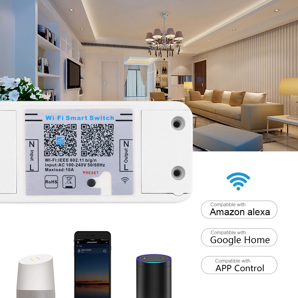 Wireless Remote Control Smart Switch APP Intelligent Timer Control Switch AC100-240V