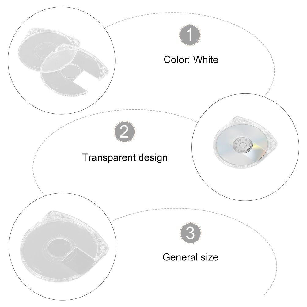 10pcs Game Disc Case Sturdy Replacement Acrylic Disc Storage Case Game Protective Shell Game Disc Shell