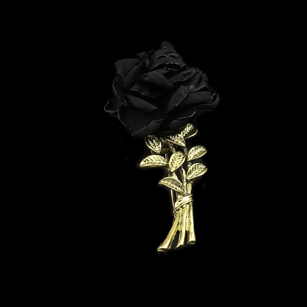 Mannen Geavanceerde Retro Breastpin Pin Gouden Sieraden Rose Bloem Banket Broche Stok Corsage Kraag Pinnen Overhemd Accessoire: 15
