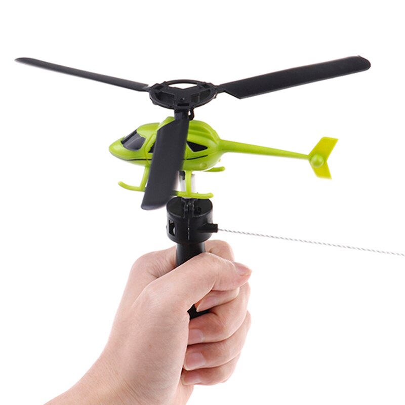 Luchtvaart Model Handvat Pull Het Vliegtuig Outdoor Speelgoed Voor Kinderen Spelen Helicopter