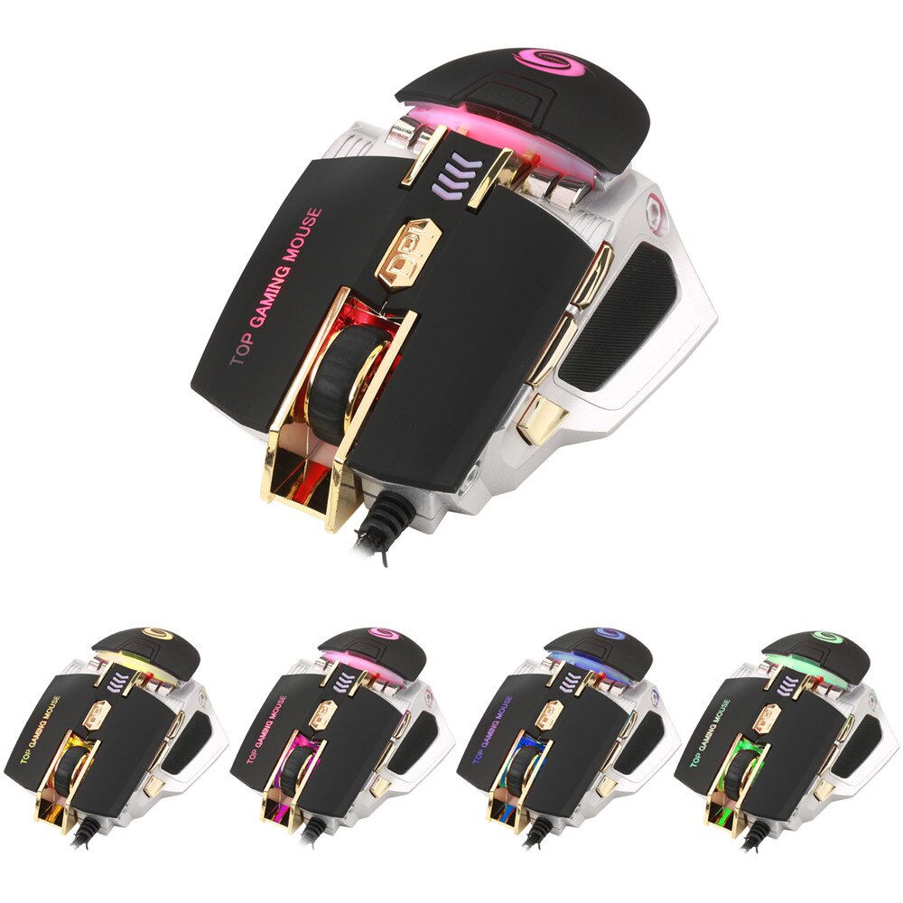 ZUOYA Gaming Mouse 4000DPI Adjustable Optical USB Wired Mouse Breathing Backlit Mice LED for PC Laptop Pro Gamer