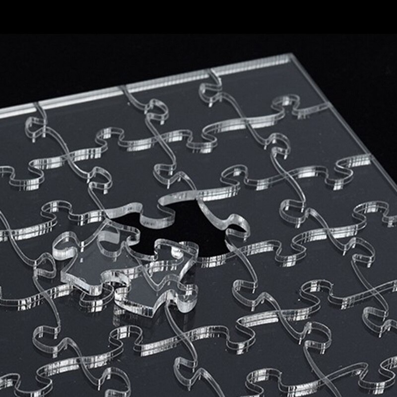 Puzle de cristal transparente para adultos, rompecabezas de acrílico, juguetes geométricos para chico