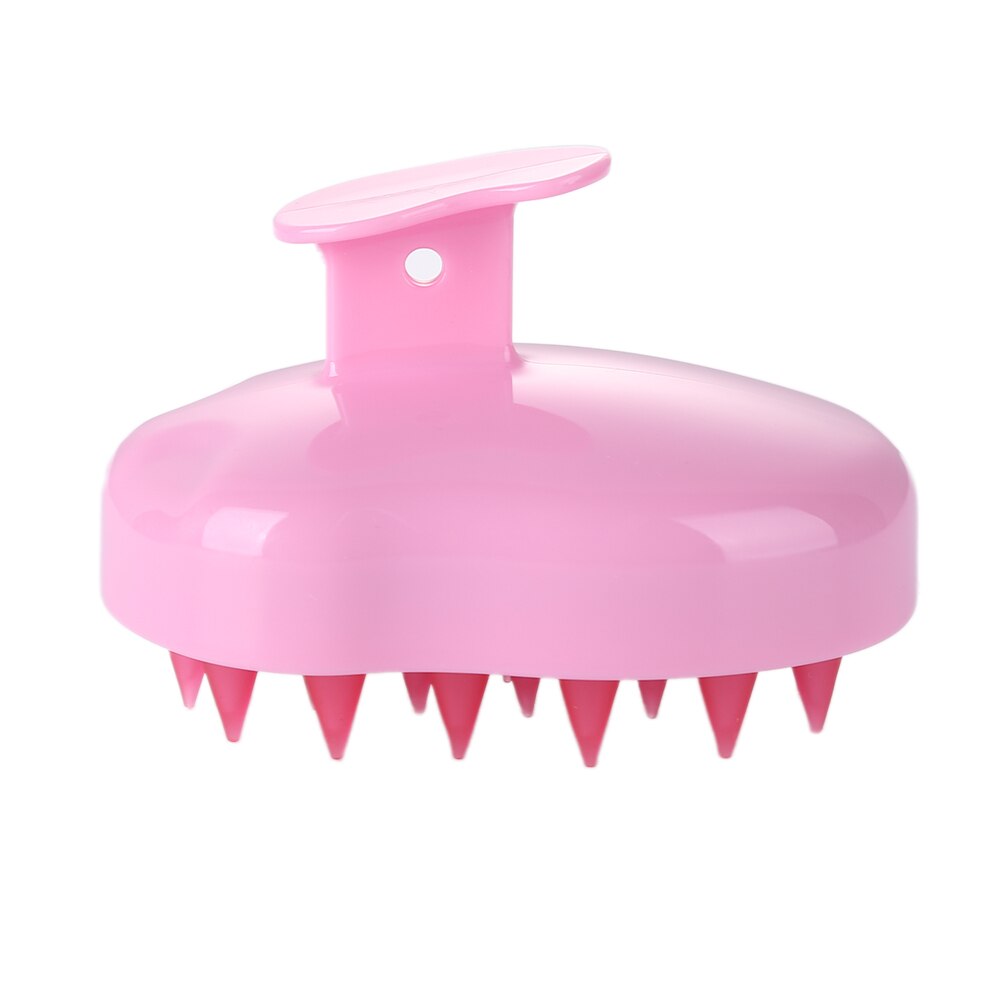 Bad Spa Massage Borstel Haar Borstel Siliconen Hoofd Body Hoofdhuid Massage Borstel Siliconen Shampoo Borstel Haar Wassen Kam Douche Borstel: Roze