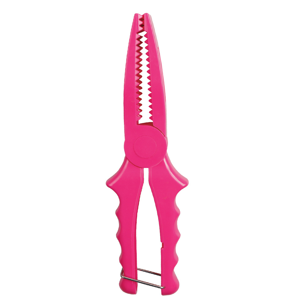 Alicates de pesca de gran tamaño y 20cm de largo, herramientas de pesca multifuncionales, pinza de labios para carpa, lubina, trucha, 1 pieza: Pink