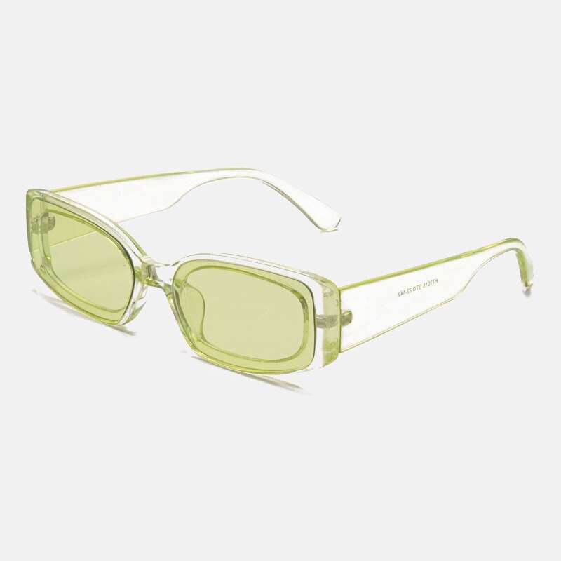 Zuee retro solbriller kvinder mærke retro solbriller rektangulære solbriller kvindelige  uv400 linse briller kvinder solbriller: Grøn