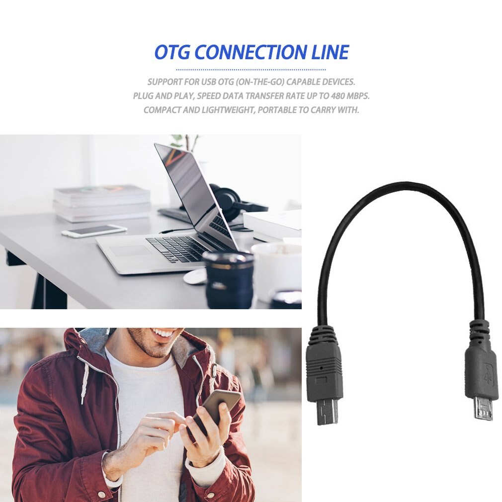 20cm Micro USB to Mini USB OTG Cable Male to Male Converter Adapter Data Charging Mini 5-pin USB Extension Cable