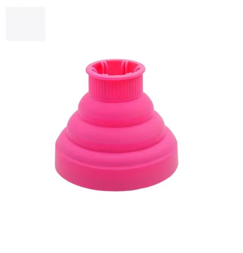 Difusor de secador de pelo de silicona, cubierta de herramienta de salón, resistente a la temperatura ajustable, secador de pelo de secado por dispersión, Universal escalable: Borgoña