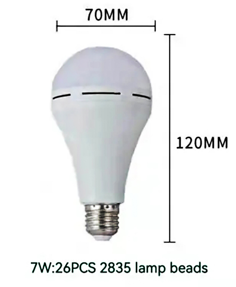 7W/9W/12W/15W LED-noodlamp handheld opladen energiebesparende gloeilamp huishoudelijk stroomstoring noodlamp