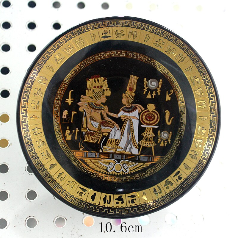 Platos decorativos de pintura de estilo egipcio, plato artístico de cerámica para el hogar, placa de pintura de fondo de Hotel: 1868