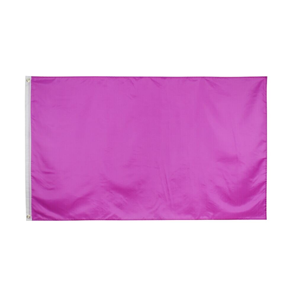 90X150cm WHITE Flag Solid Color banner: PURPLE