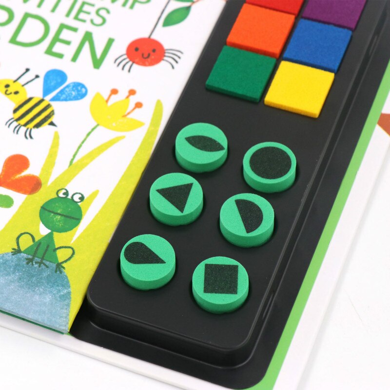 Children Fingerprinting Books with Rubber Stamps Ink Pad kids Activities Doodling Book Animal Garden Kindergarten DIY Craft Toy