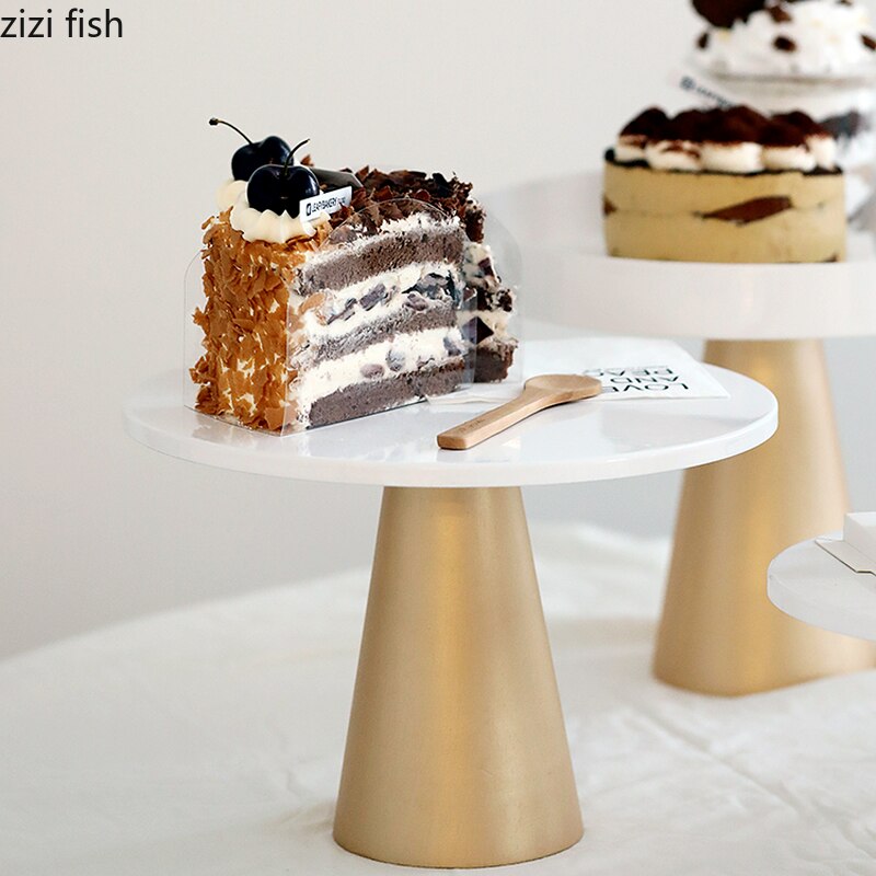 Grande assiette à gâteau en métal, grand support pour Dessert de mariage, assiette à Dessert ronde, accessoires de tournage, décoration de bureau pour la maison